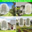 Fruit Tree Netting with Drawstring Zipper, Garden Netting for Garden Protection, Insect Bird Netting for Fruit Trees, Fine Mesh Plant Protection Net for Blueberry Bushes (8.2ft x 6.6ft)