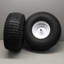 20x8.00-8 Lawnmower Tire, 20x8-8 Tractor Turf tire, 20 x 8.00-8 nhs, 4 Ply Tubeless Tire, Turf V Pattern, 2 Pack