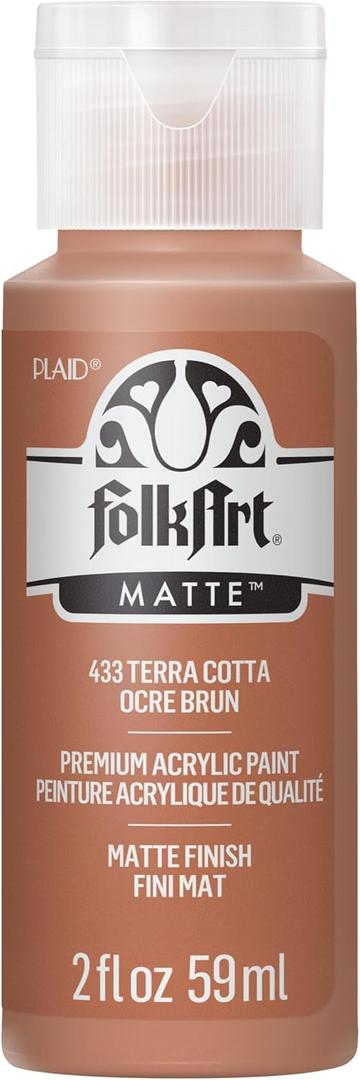 FolkArt Acrylic Paint in Assorted Colors (2 oz), 433, Terra Cotta