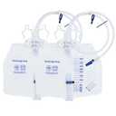 4000mL Urinary Drainage Bags, Catheter Bags for Men and Women, Anti-Reflux Urine Bags with 48" Tube, Leakproof Design, for Home and Hospitals Aids (2 Pack)
