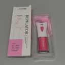 Mini Epilator, Facial Hair Remover for Women, Full Body Smooth Glide Epilator, Portable Electric Lady Shaver for Face, Armpits, Arms, Bikini, and Legs, with 9-Tweezers with LED for Precision, Pink