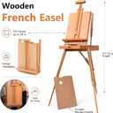DJAR 169-Piece Wooden French Easel Art Painting Kit for Adults