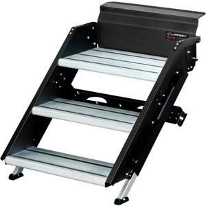 Lippert Components - 791572 Solid Step Triple Step for RV and Travel Trailer Entry Doorway Black 26-inch