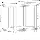 Furinno Turn-N-Tube Display Shelf, 4-Tier Oval Book Shelf, Storage Shelves with Soft Edges and Open Shelves, Toolless Assembly, for Organization and Storage, Living Room, Home Office, White