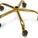 Frassie Office Chair Base Replacement with Wheels, Heavy Duty 2500LBS Metal Stool Chair Base, 28 inch Desk Chair Base Replacement Part (Gold)