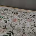 LARGE VINTAGE BOTANICAL TEXTILE WALL ART