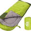 SWTMERRY Sleeping Bag 3 Seasons (Summer, Spring, Fall) Warm & Cool Weather - Lightweight,Waterproof Indoor & Outdoor Use for Kids, Teens & Adults for Hiking and Camping