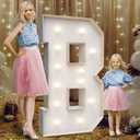 4FT Marquee Light Up Letters B,Party Decoration Large Marquee Light Up Letters with Weighted Water Bag,Pre-cut Foam Board Set Can Be Used for Birthdays,Weddings,Baby Anniversaries