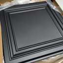 Art3d PVC Ceiling Tiles, 2'x2' Plastic Sheet in Black (12-Pack), 24"x24"