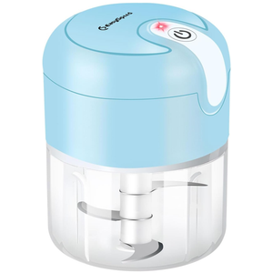 EASYSPEED Electric Garlic Chopper 1Cup, Mini USB Type-C Charging Wireless Food Processor with 304 Stainless Steel, 3 Sharp Blades, Portable Kitchen Meat Grinder for Onion, Garlic, Ginger, Baby Food
