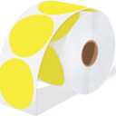 iEager 3 Inch Circle Thermal Sticker Labels, Self-Adhesive Round Direct Thermal Label, Multi-Purpose Roll Thermal Stickers, 500 Labels, Yellow