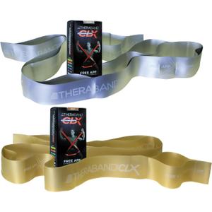 THERABAND CLX Resistance Band with Loops, Fitness Band for Home Exercise and Workouts