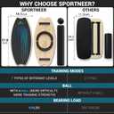 Sportneer Balance Board - 7 Modes Wobble Board with Adjustable Stoppers - Exercise Balancing Stability Trainer for Improve Balance, Surf Trainer & Physical Therapy - Roller and 2.8'' Ball Included, 31.5 x 14.17 inches