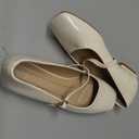Womens Mary Jane Flats Closed Square Toe Ballet Flat Dressy Comfortable Slip on Shoes, 6