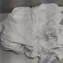 Treatmentex White Blackout Curtains for Living Room Bedroom 84inch Long Pom Pom Curtain Panels for Windows Thermal Insulated Curtains for Kids Nursery Room Rod Pocket 52" W x 2pcs