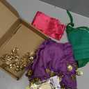 Tarpop 5 Pcs Halloween Costume for Women Gypsy Costume Accessories Coin Waist Chain Waist Seal Scarf Earrings Necklace (Purple)