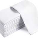 Elegant Restaurant Quality 100% Cotton Dinner Table Cloth Napkins with Clean- Lined Hemmed Edges, Bulk Set, Square 20" x 20'' for Weddings, Hotels, Restaurants, and Classy Home Dinners (60)