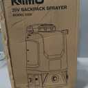 KIMO 4.3 Gal Backpack Sprayer Battery Powered w/ 2PCS 2.0Ah Battery, 73PSI Adjustable Pressure, 6 Nozzles, 31" Telescopic Wand, Padded Shoulder Strap, No Pump Needed Electric Weed Sprayer for Planting