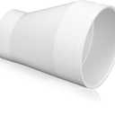 6" X 4" PVC Pipe Fitting Schedule 40 Compatible with 429-E Series Eccentric Reducer Coupling Suitable for High-flow Capacity, Plumbing, Irrigation, Pool, Spa, White