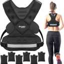 Aduro Sport Adjustable Weighted Vest Workout Equipment, 11-20lbs Body Weight Vest for Men, Women, Kids, Black