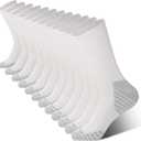 BAMBOO COOL Men's Crew Socks Athletic Running Sports Socks, Cushioned Moisture Wicking, Breathable Arch Support 6 Pack (Medium)