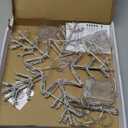 2 Pack Christmas Window Snowflake Lights, LED Hanging Decorations Iron Frame Lights, 8 Lighting Modes for Xmas Holiday Indoor Outdoor Wall Party Decor