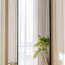 16" x 50" Adjustable Height Over The Door Mirror - Rectangular Full Length Hanging Door Mirror with Shatterproof Tempered Glass Black Metal Frame for Dormitory