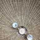 Arturesthome 2-Light Rustic Farmhouse Rattan Pendant Light,19.68in Large Dome Hand Woven Ceiling Mounted Rattan Chandelier,Coastal Beach Ceiling Hanging Light for Kitchen,Dining Room