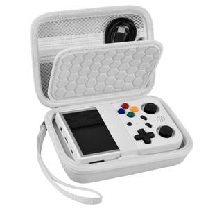 PAIYULE Travel Case Compatible with RG353V/ RG353VS/ R36S Retro Handheld Game Console, Handheld Emulator Storage Holder Organizer, Android Game Console Carrying Bag (Box Only) (White)