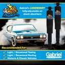 Gabriel 49110 HiJackers Rear Adjustable Air Shock Absorbers Fits Dodge 880, A100, Coronet, Dart, Lancer, Meadowbrook, Polara, Chrysler 300; DeSoto; Edsel Corsair; Plymouth Barracuda (1 Pair)