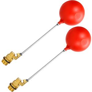 3/4 Inch float valve for water tank | water trough float valve| water float valve| Automatic Water Level Control for Water Tanks| Automatic stock tank | With 6 Inch Float Ball(2-Pack)