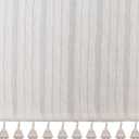 Crane Baby Boho Crib Skirt, 100% Cotton Wrap Around Baby Crib Skirting with Tassels, Natural White, Fits Standard Cribs, 28 x 52 x 16, Neutral Crib Skirt