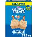 Rice Krispies Treats Crispy Marshmallow Squares, Kids Snacks, Snack Bars, Original, 31.2oz Box (40 Bars)