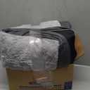 Sunheir Orthopedic Dog Bed for Large Dogs - Big Waterproof Dog Crate Bed with Removable Washable Cover, Egg Crate Foam Support, Anti-Slip Bottom, Deluxe Plush Pet Bed Mat (Grey)