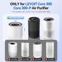 Core 300-RF Replacement Filter for LEVOIT Core 300, Core300-P, Core 300S VortexAir Air Purifier, 3-in-1 HEPA Activated Carbon(White)