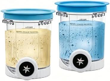 Creami Pints and Lids for Ninja,Creamy Icecream Containers Cups Jars Tubs Set, Compatible with Ninja NC700 NC701 Series Ice Cream Maker Accessories,BPA-Free & Dishwasher Safe (Random Color, 2 Pack)