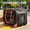 Extra Large Cat Carrier Soft Sided Pet Carrier for 2 Cats, Collapsible Cat Carrier Large Cats Small Dogs Up to 50 Lbs, Cat Bag Carrier for Travel, Anti-Wear and Ventilated Design, 24"X14"X15.5"
