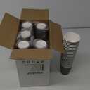 Coffee Cups 12 oz 120 Pack, Corrugated Insulated Ripple Wall Disposable Paper Coffee Cups 12oz, To Go for Hot Beverage or Cold Drinks Office/Home/Cafe/Party/Travel (Gray)