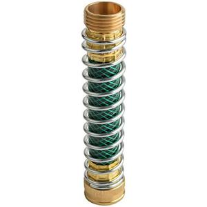 HYDRO MASTER Garden Hose Coiled Spring Protector,Solid Brass Connector,Garden Faucet Extension