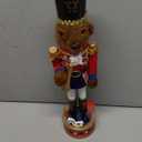 Vipush Christmas Wooden Bear Style Nutcracker Soldier - 15.2 Inch Figure Ornament Desktop Xmas Puppet Decor Doll Pendant for Party Store Home