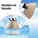 Soft Dog Cone Collar for Large Medium Small Dogs After Surgery, Adjustable Pet Recovery E-Collar, Elizabethan Collar for Dogs and Cats, Tan Large