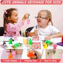 28 Pack Valentines Day Cards for Kids Classroom Valentines Day Gifts for Kids School with Poping Eye Animals Keychain Valentines for Class Valentines Exchange Cards Party Favors Exchange Gift Set