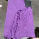 Trlyc 1 Pack 6FT Spandex Table Cloth - 72 x 30 Inch Rectangular Stretch Tablecloth, Wrinkle Resistant Scretch Table Cover for Wedding, Party, Banquet, Picnic, Outdoor Decoration (1Pcs,Purple)