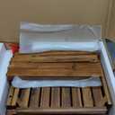 Upolana Teak Shower Bench, 20" Solid Wood Shower Stool Waterproof Shower Seat with Storage Shelf for Bathroom, Indoor & Outdoor Use