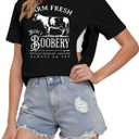 Breastfeeding Shirts for Women Zipper Nursing Tees Tops Letter Print Maternity Shirts Causal Nursing Graphic T-Shirt (Black, M)