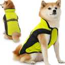 Dog Coat, Water-Resistant Dog Clothes, Warm Fleece Lining Dogs Coats, Winter Windproof Dogs Jackets with Reflective, Pet Vest for Small Medium Large Pets - 1 PCS (S ( 7-15 LB | 12.59"Neck Girth ), Fluorescent Yellow)