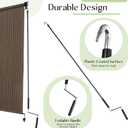 Pickmesh Exterior Roller Shade Universal Crank Wand Replacement Metal Crank Wand Telescoping Skylight Pole with Hook for Exterior Sun Shades Outdoor Indoor Roller up Blinds (Black)