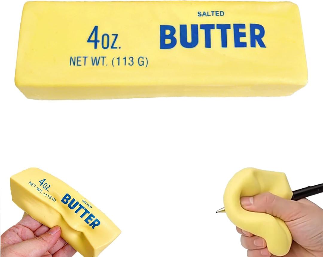 Butter Squishy,Slow Rising Squishy,Stress Relief & Fidget Toys,Butter Stick Slow Rising Squeeze Food Fidget Toy for Office School,Party Favor Gift (Butter Sticks)