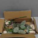 Artificial Realistic Roses Champagne Flowers 24" Real Touch Silk Roses Bouquet Long Stems Rose for Flower Arrangement Fake Roses Decor for Home Party Wedding Table Centerpieces Roses Realistic - 5 Pcs