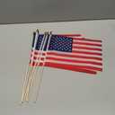 12 Pcs 8x12 Inch Small American Flags on Stick, US Handheld Flag with Kid-Safe Spear Top, For Memorial Day, Independence Day Decorations,250th Anniversary USA flag,Patriotic Holiday Yard Garden Flags